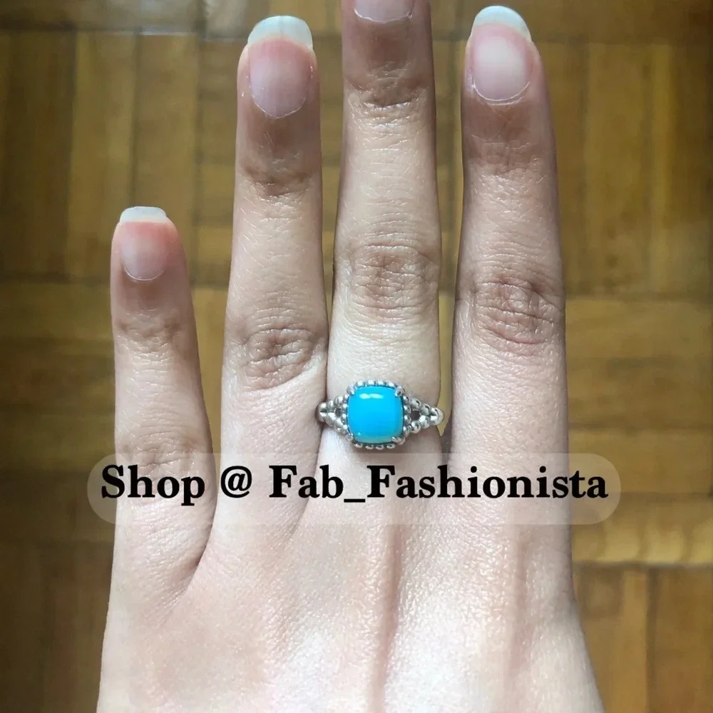 Pandora Sterling Silver blue stone ring